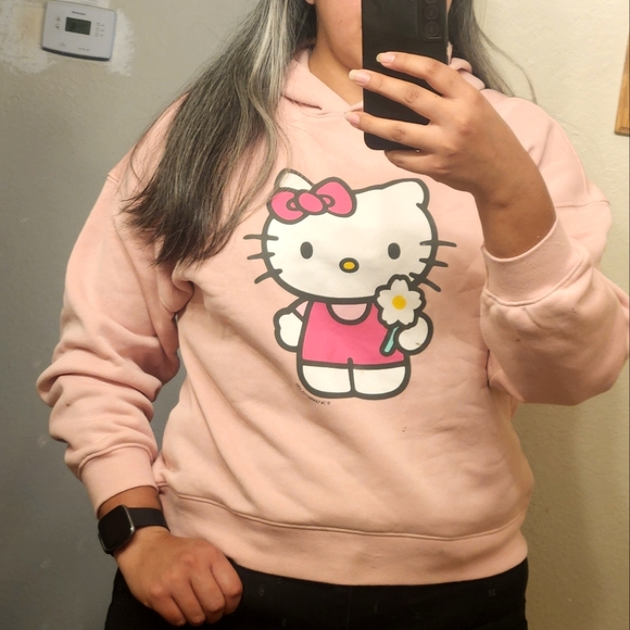 GAP girls pink hello kitty sweatshirt, brand new with tags XXL 14-16 - Picture 5 of 6